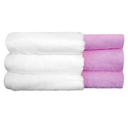 Prezzo Face Towel 450 GSM, Size 30 * 30 cm, Soft & Fluffy towel, (Pack of 6) | Color Combo - Regency India