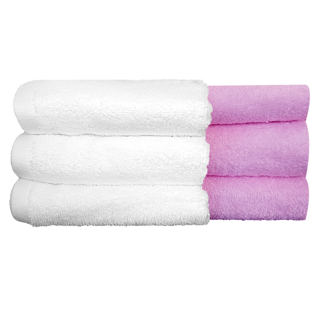Klassico Face Towel 500 GSM, Size 30 * 30 cm, Soft & Fluffy towel, (Pack of 6) | Color Combo - Regency India