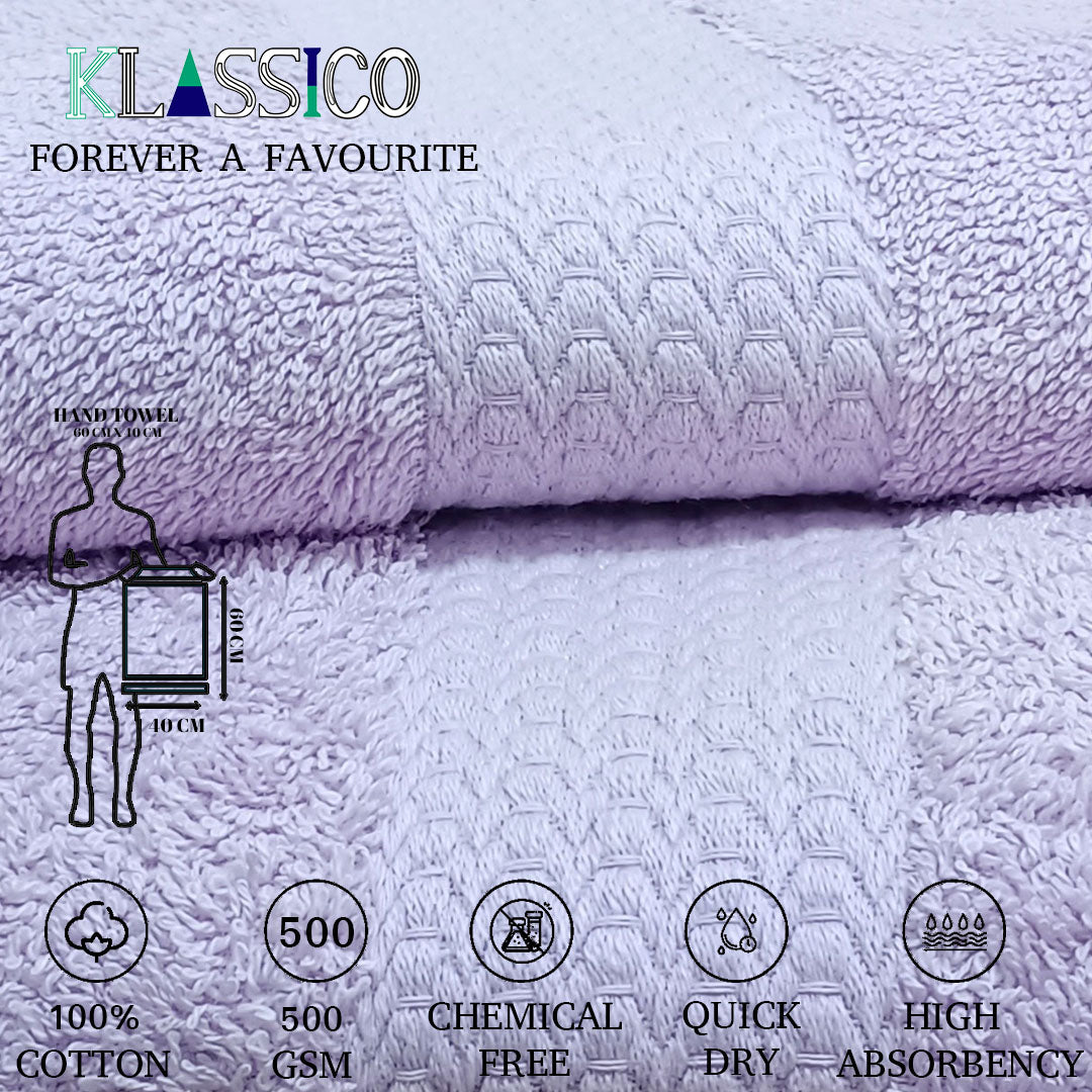 KLASSICO Export Quality 100% Cotton Turkish Hand Towels (Pack Of 3) - Regency India