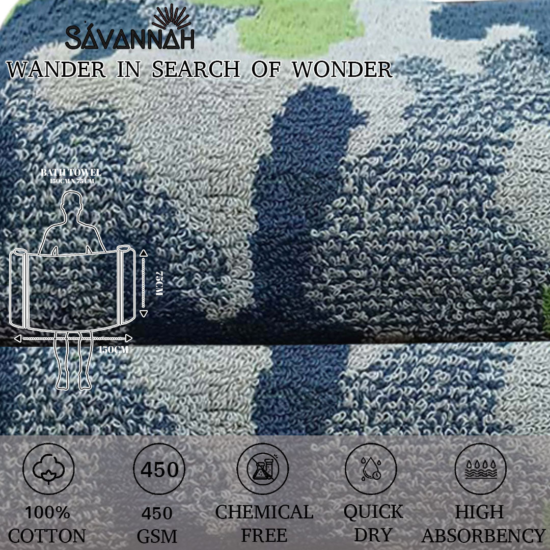 Savannah Bath Towel. 100% Cotton Towel.