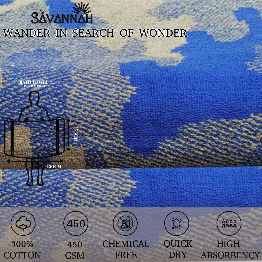 Savannah Bath Towel. 100% Cotton Towel.