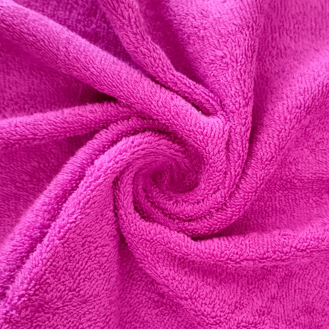 Quattro Bath Towel. Fuscia Pink Color Bath Towel. Cotton Towel.