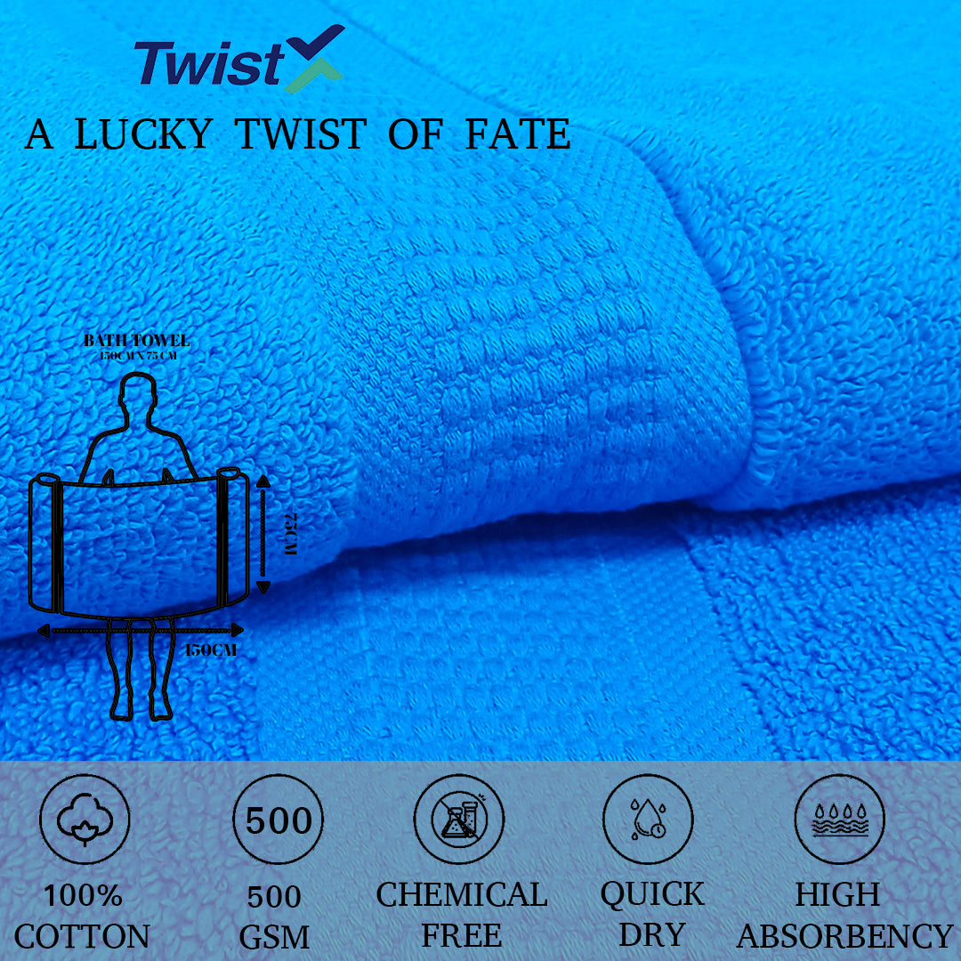 Twistx Bath Towel. 100% Cotton Towel.