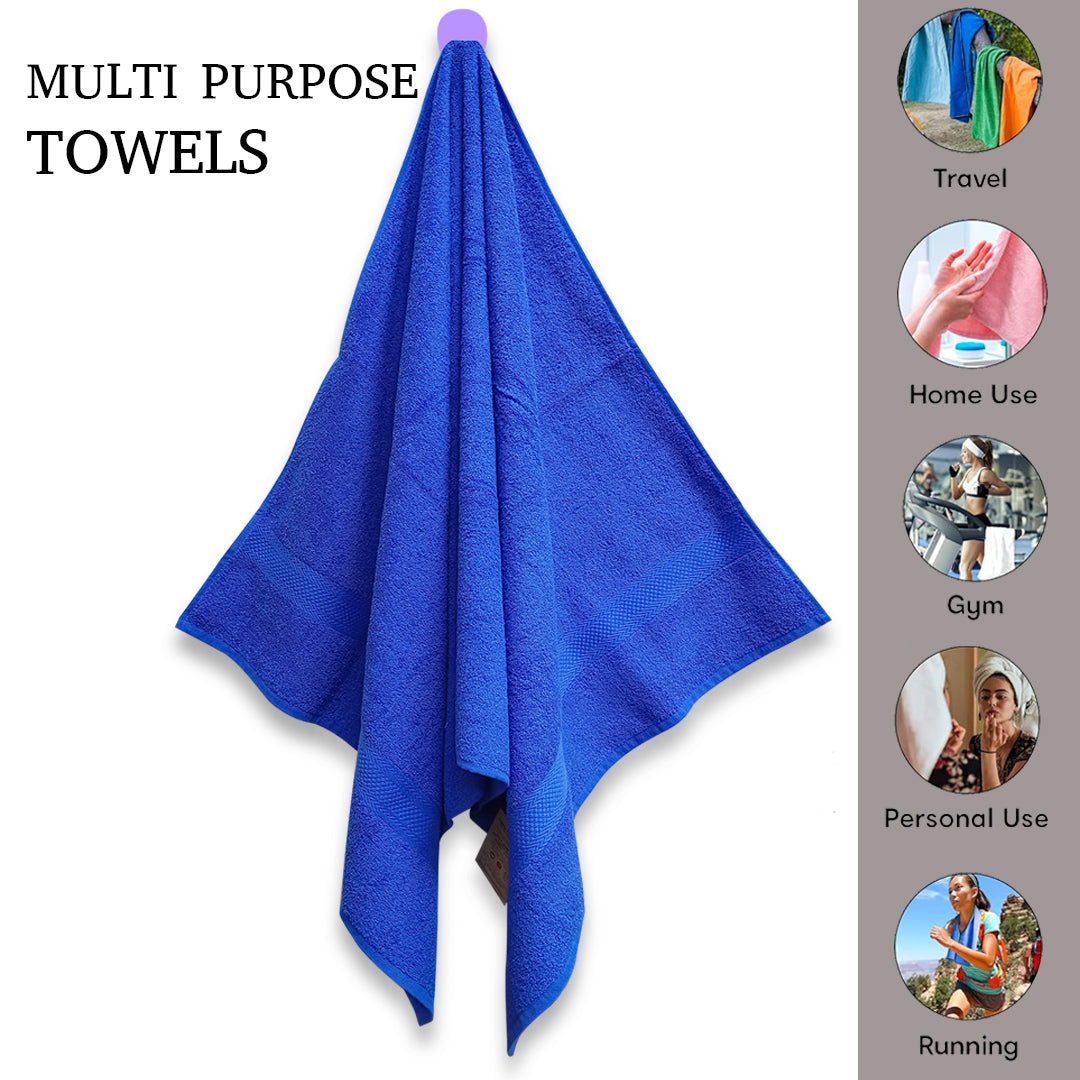 Quattro Bath Towel. Cobalt Color Bath Towel. Cotton Towel.