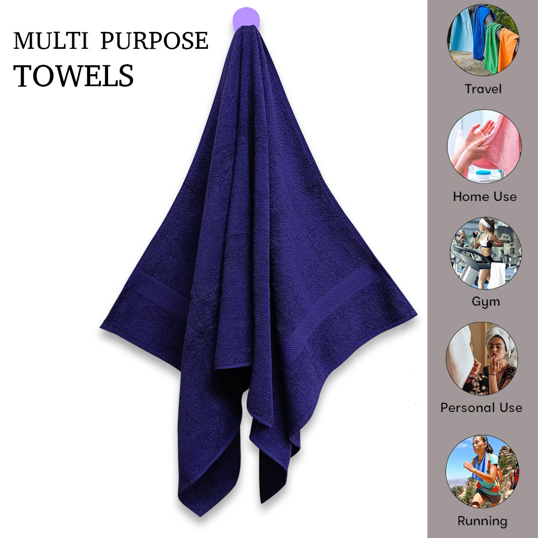 Quattro Bath Towel.Midnight Blue Color Bath Towel. Cotton Towel.