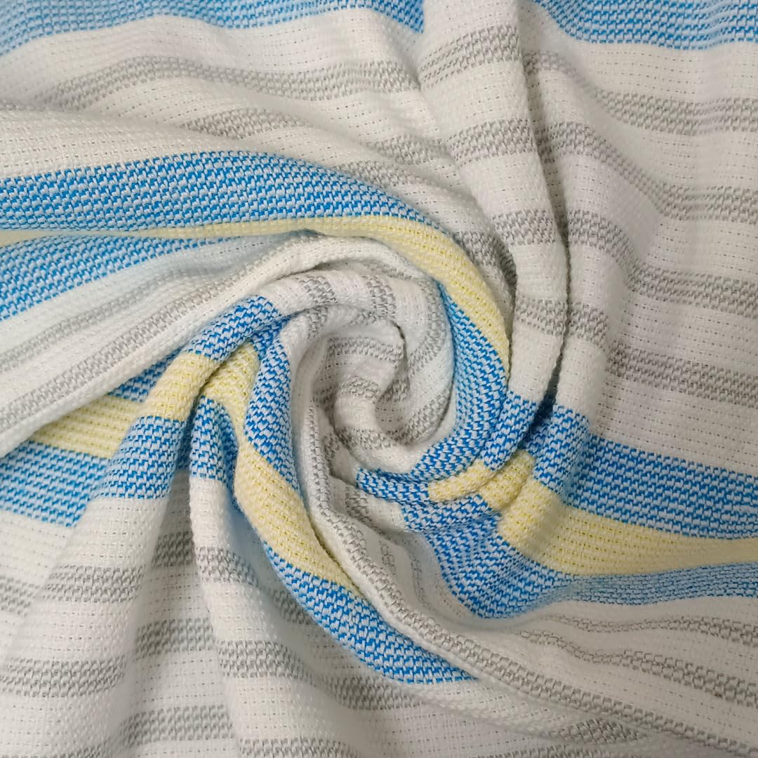 Regency India’s Breezon Export Quality 100% Cotton Light Weight Bath Towels Manufactured as per International Standard, 70x140 cm, 325-GSM, Absorbent, Very Sof (White-Grey Combo)