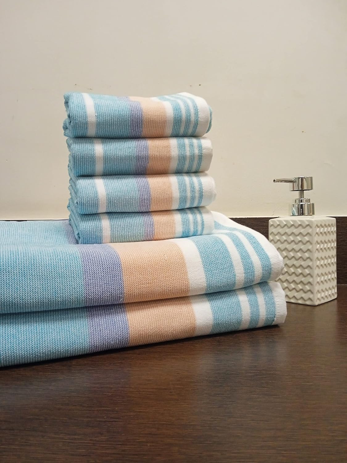Regency India’s Breezon Towel Set (2 Bath & 4 Hand Towel Combo) 325 GSM, Absorbent, Quick Dry and Soft