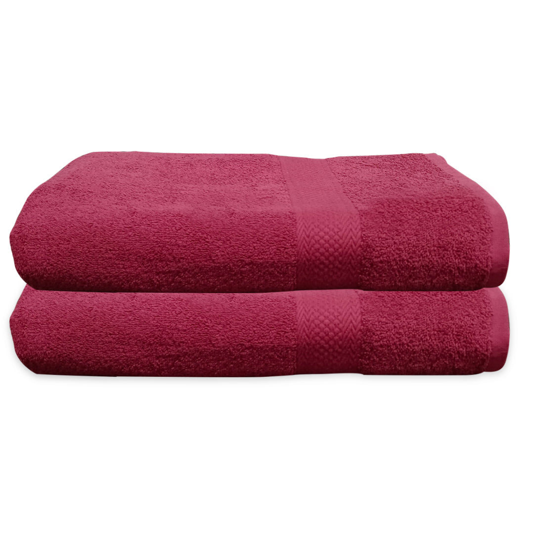 Quattro Export Quality 100% Cotton Bath Towel 400 GSM, (Soft & Absorbent) | Pack Of 2 - Regency India