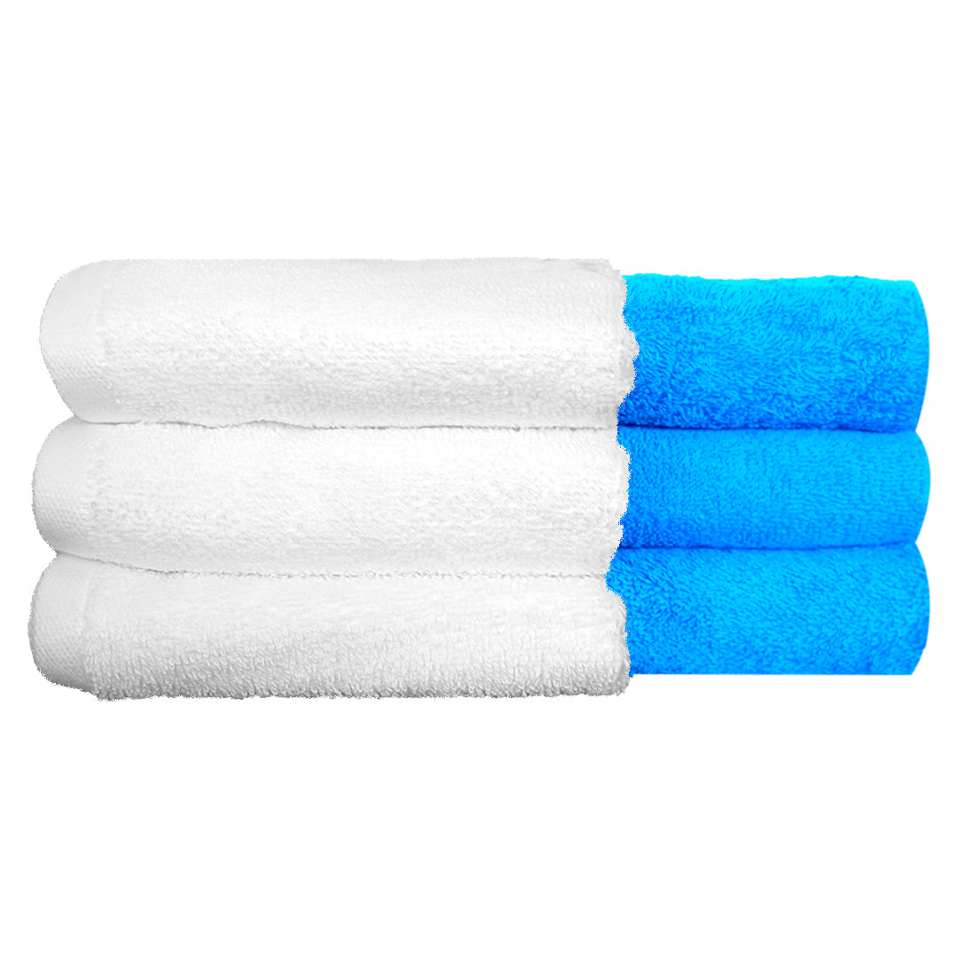 Prezzo Face Towel 450 GSM, Size 30 * 30 cm, Soft & Fluffy towel, (Pack of 6) | Color Combo - Regency India