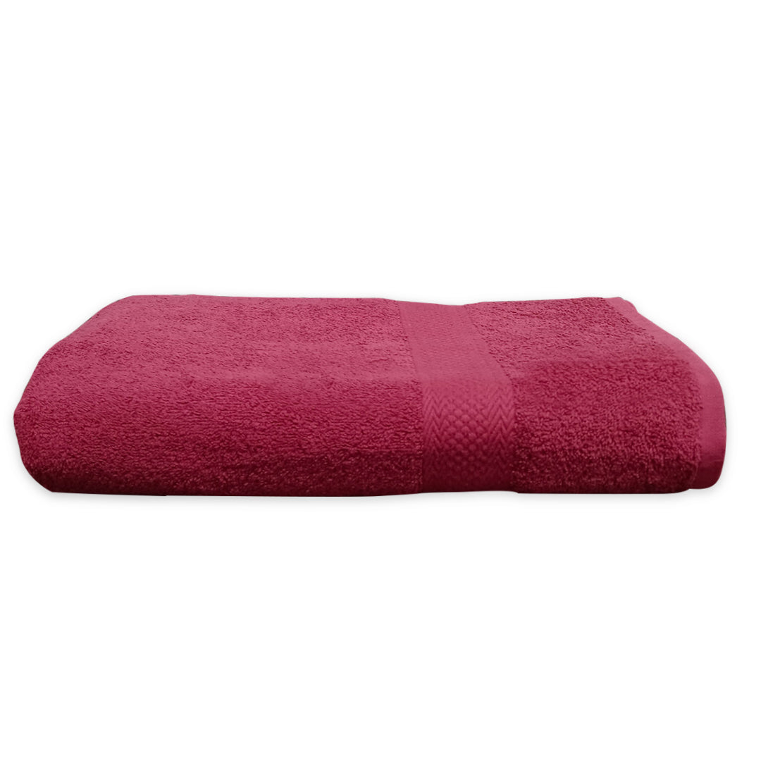 Quattro Bath Towel.Maroon Color Bath Towel. Cotton Towel. 