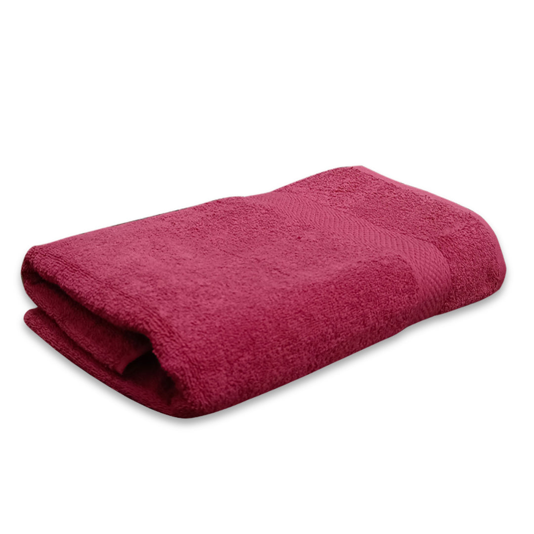 Quattro Bath Towel.Maroon Color Bath Towel. Cotton Towel. 