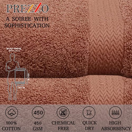 Prezzo Export Quality 100% Cotton Turkish Hand Towels (Pack of 3) - Regency India