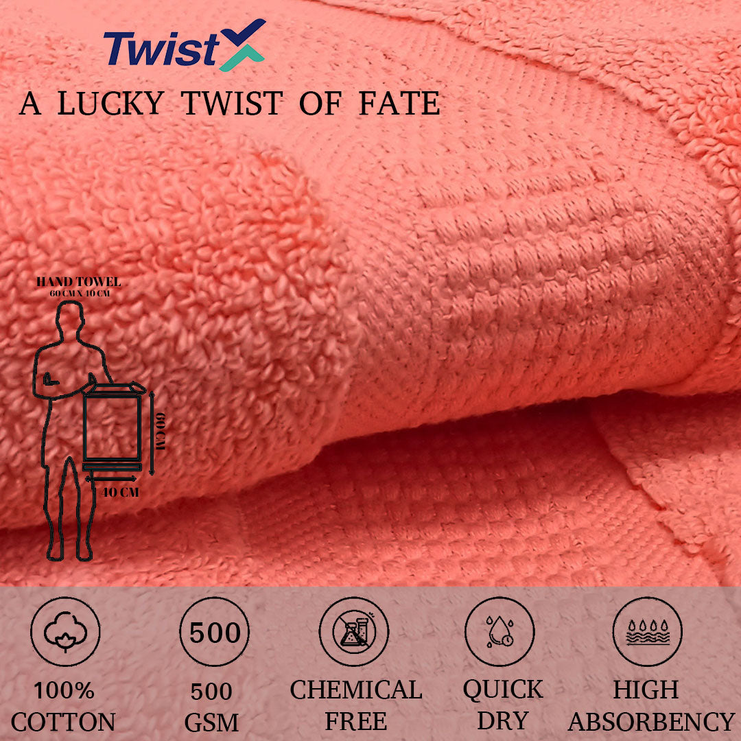 Twistx Hand Towel. 100% Cotton Towel. 