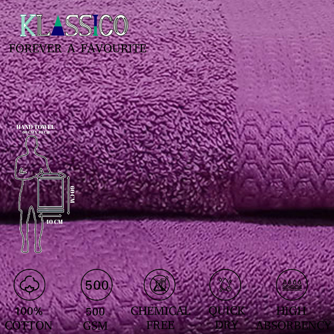 Klassico Hand Towel. 100% Cotton Towel. 