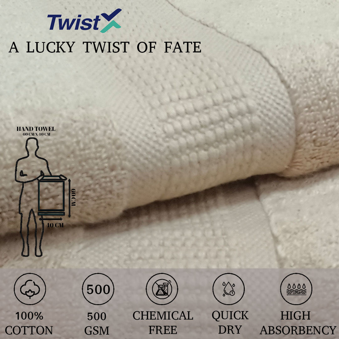 Twistx Hand Towel. 100% Cotton Towel. 