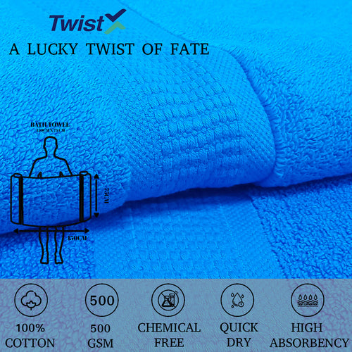 Twistx Export Quality 100% Cotton Bath Towel 525 GSM, (Soft & Absorbent) - Regency India