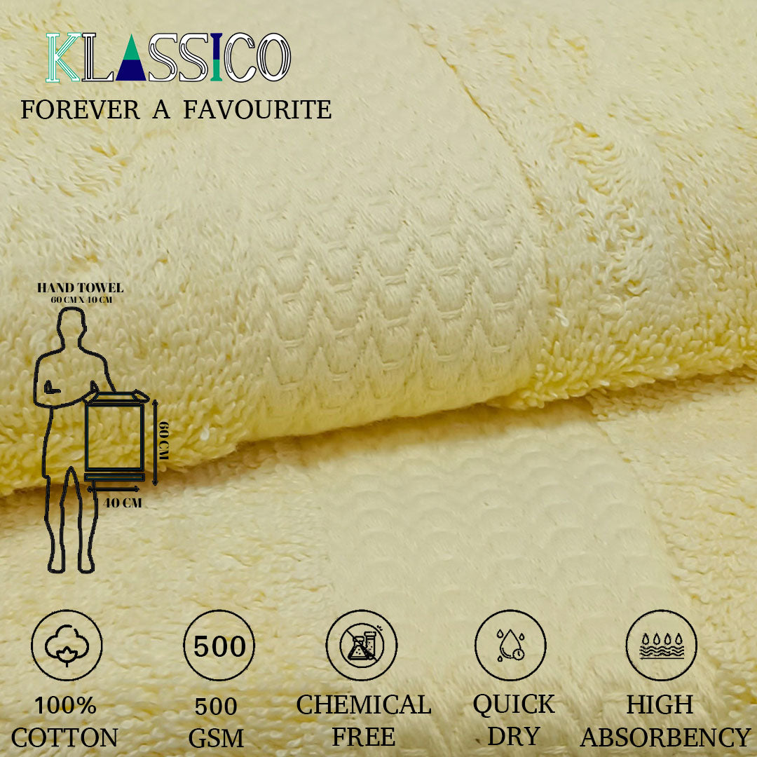 KLASSICO Export Quality 100% Cotton Turkish Hand Towels (Pack Of 3) - Regency India