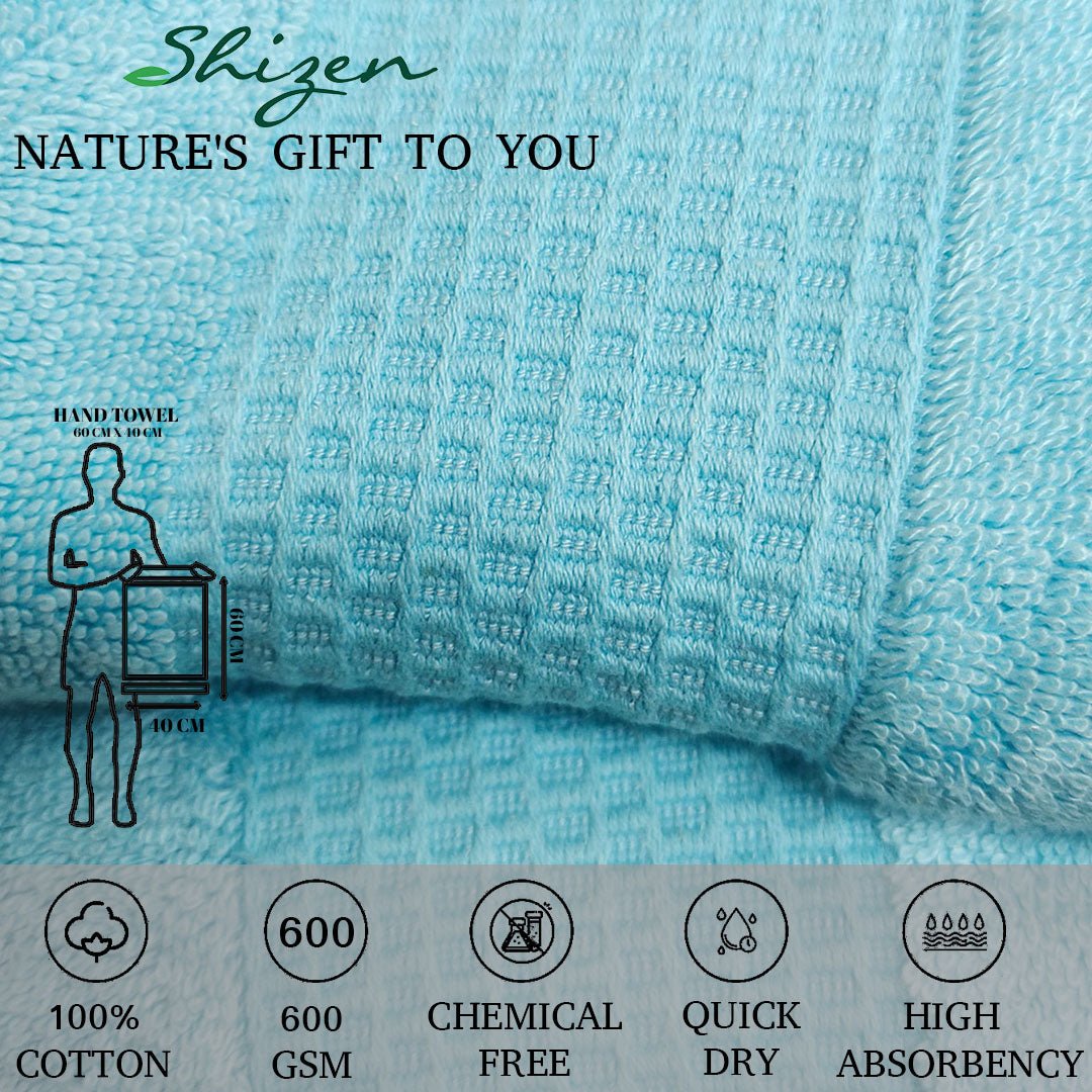 Shizen Export Quality 50:50 Bamboo Cotton Turkish Hand Towels (Pack of 3) - Regency India