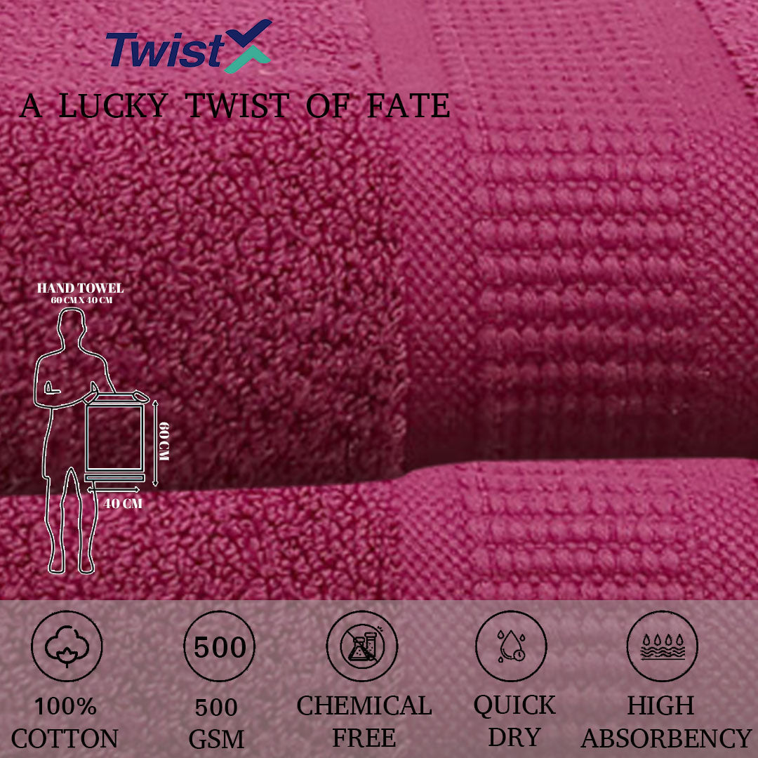 Twistx Hand Towel. 100% Cotton Towel. 