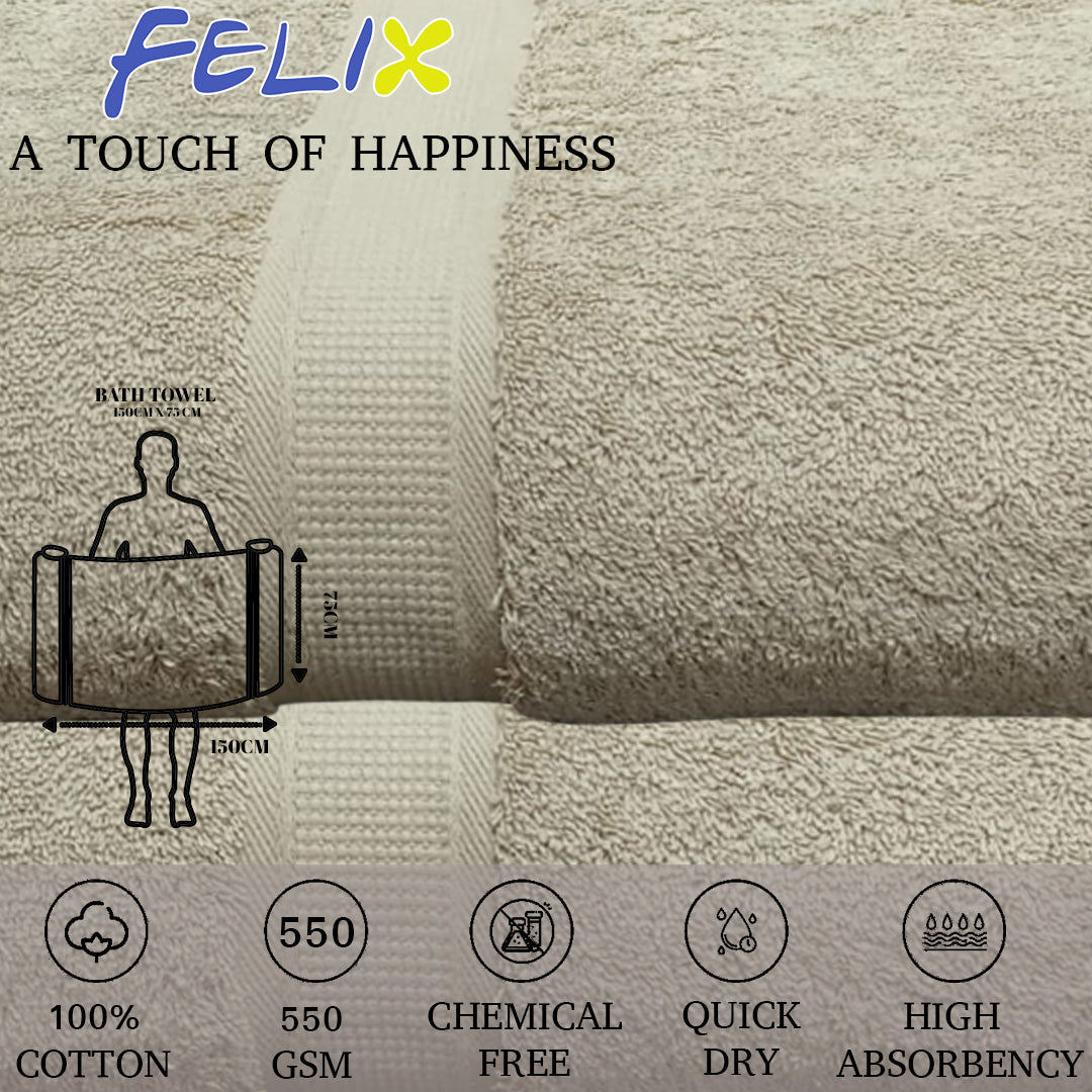 Felix Bath Towel. 100% Cotton Towel. 