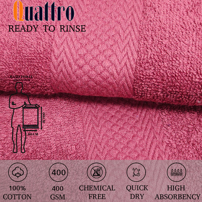 Quattro Export Quality 100% Cotton Turkish Hand Towels (Pack of 3) - Regency India