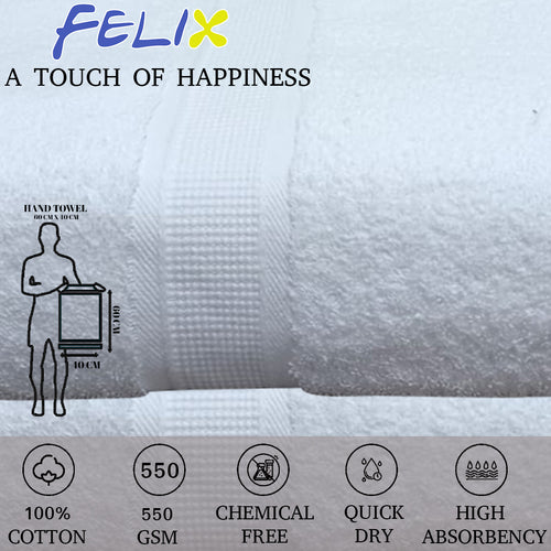 FELIX Export Quality 100% Cotton Turkish Hand Towels (Pack Of 3) - Regency India