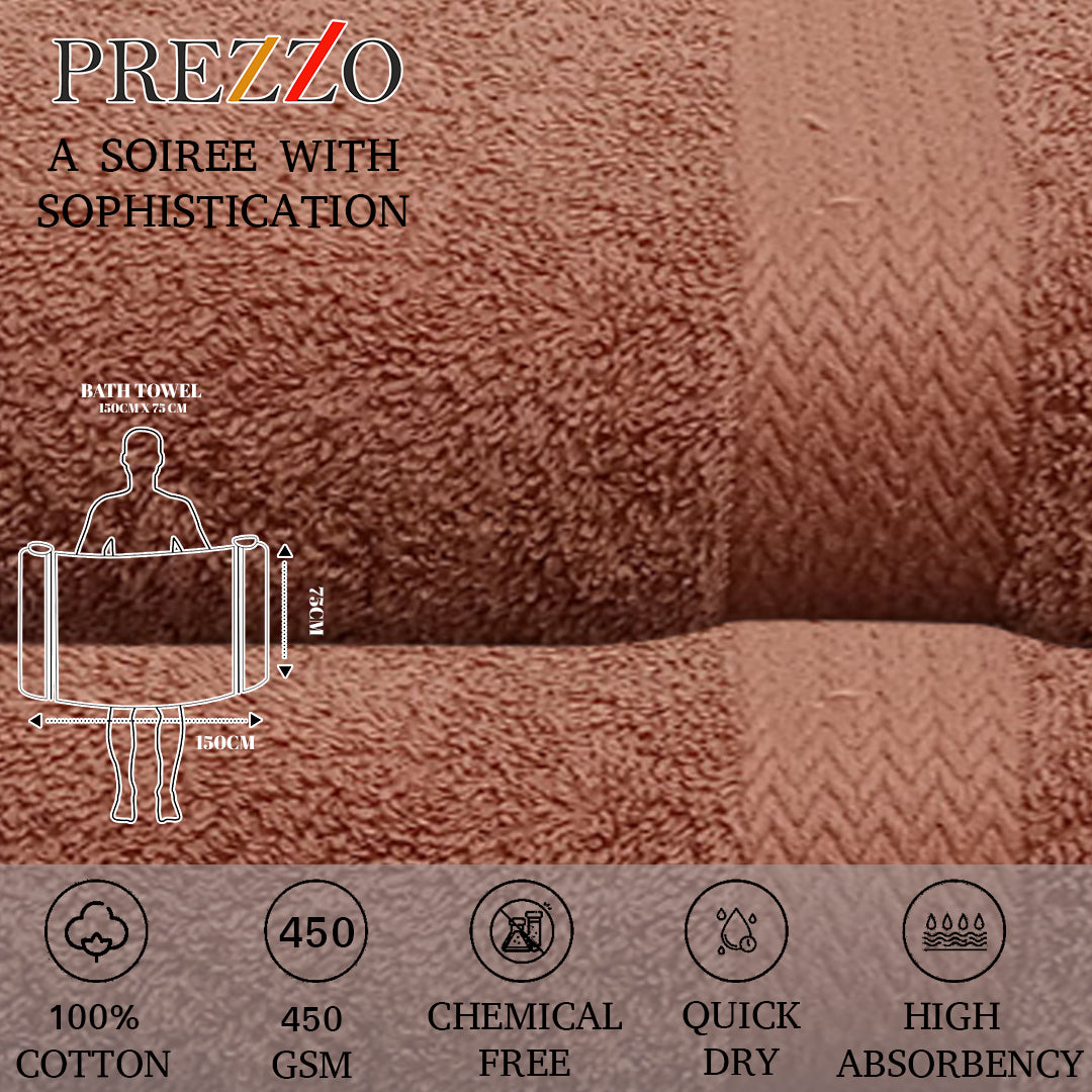Prezzo Export Quality 100% Cotton Bath Towel 450 GSM, (Soft & Absorbent) - Regency India