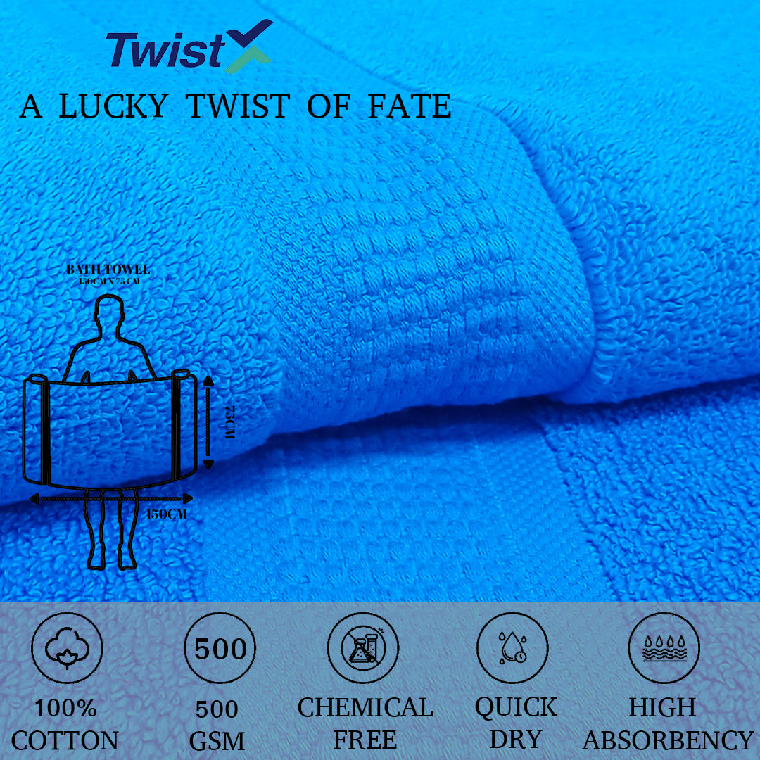 Twistx Bath Towel. 100% Cotton Towel. 