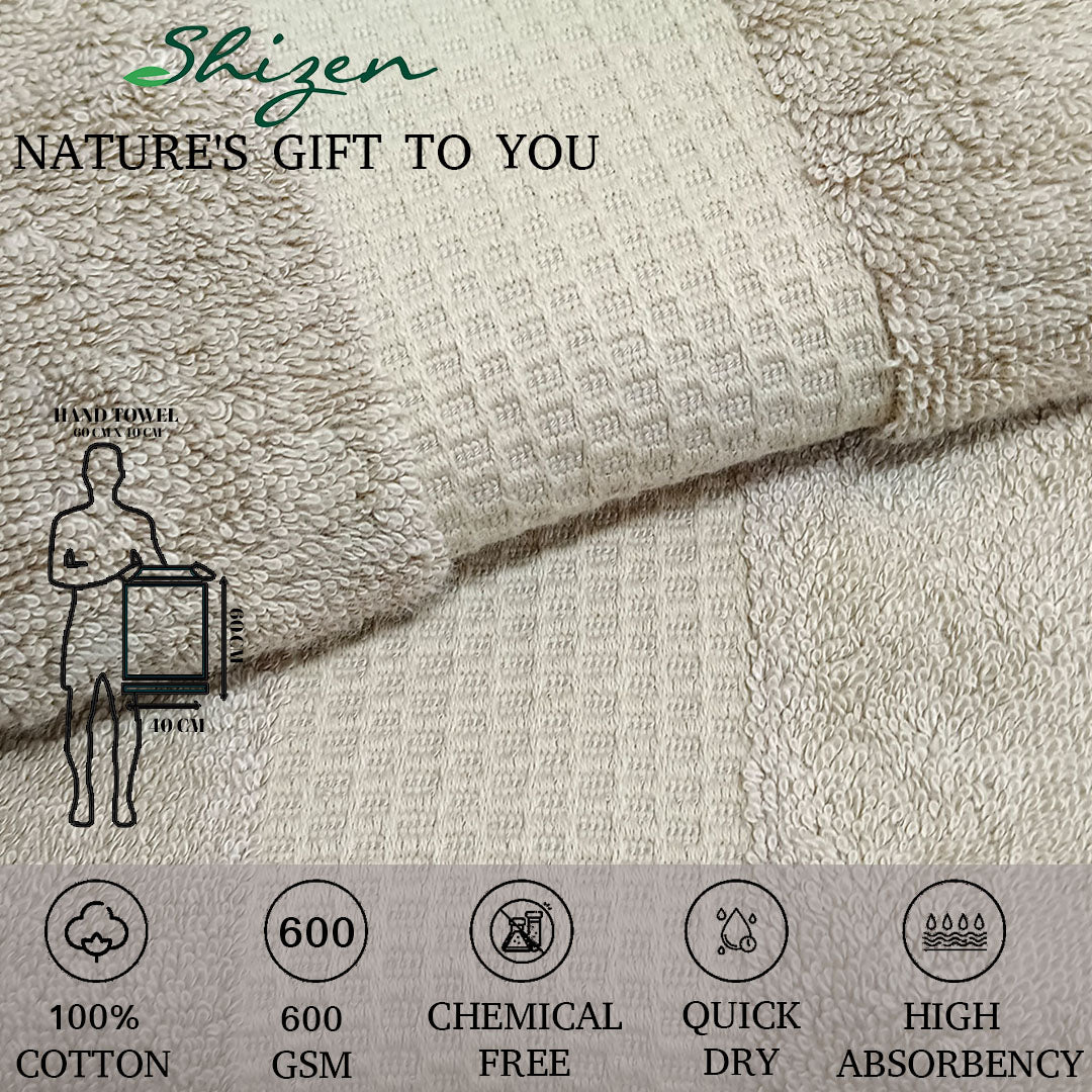 Shizen Export Quality 50:50 Bamboo Cotton Turkish Hand Towels (Pack of 3) - Regency India
