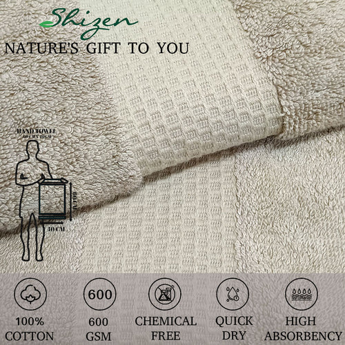 Shizen Export Quality 50:50 Bamboo Cotton Turkish Hand Towels (Pack of 3) - Regency India