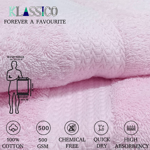 KLASSICO Export Quality 100% Cotton Turkish Hand Towels (Pack Of 3) - Regency India