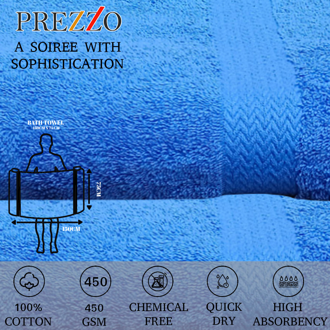 Prezzo Export Quality 100% Cotton Bath Towel 450 GSM, (Soft & Absorbent) - Regency India