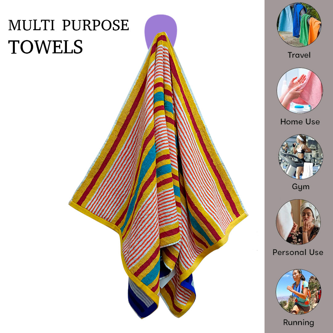 Carnival Bath Towel. 100% Cotton Towel. 