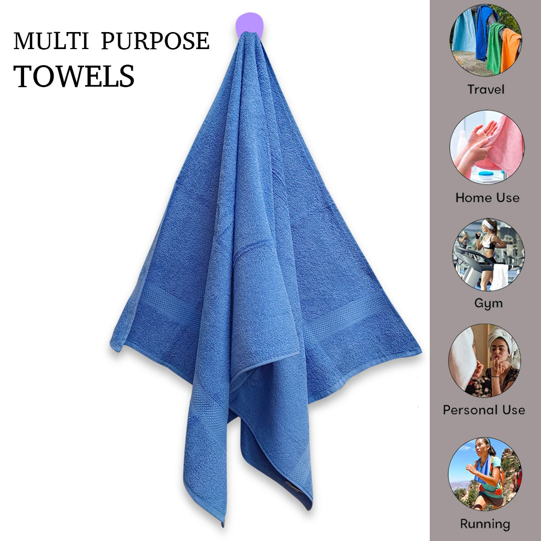 Quattro Bath Towel.Sky Blue Color Bath Towel. Cotton Towel. 