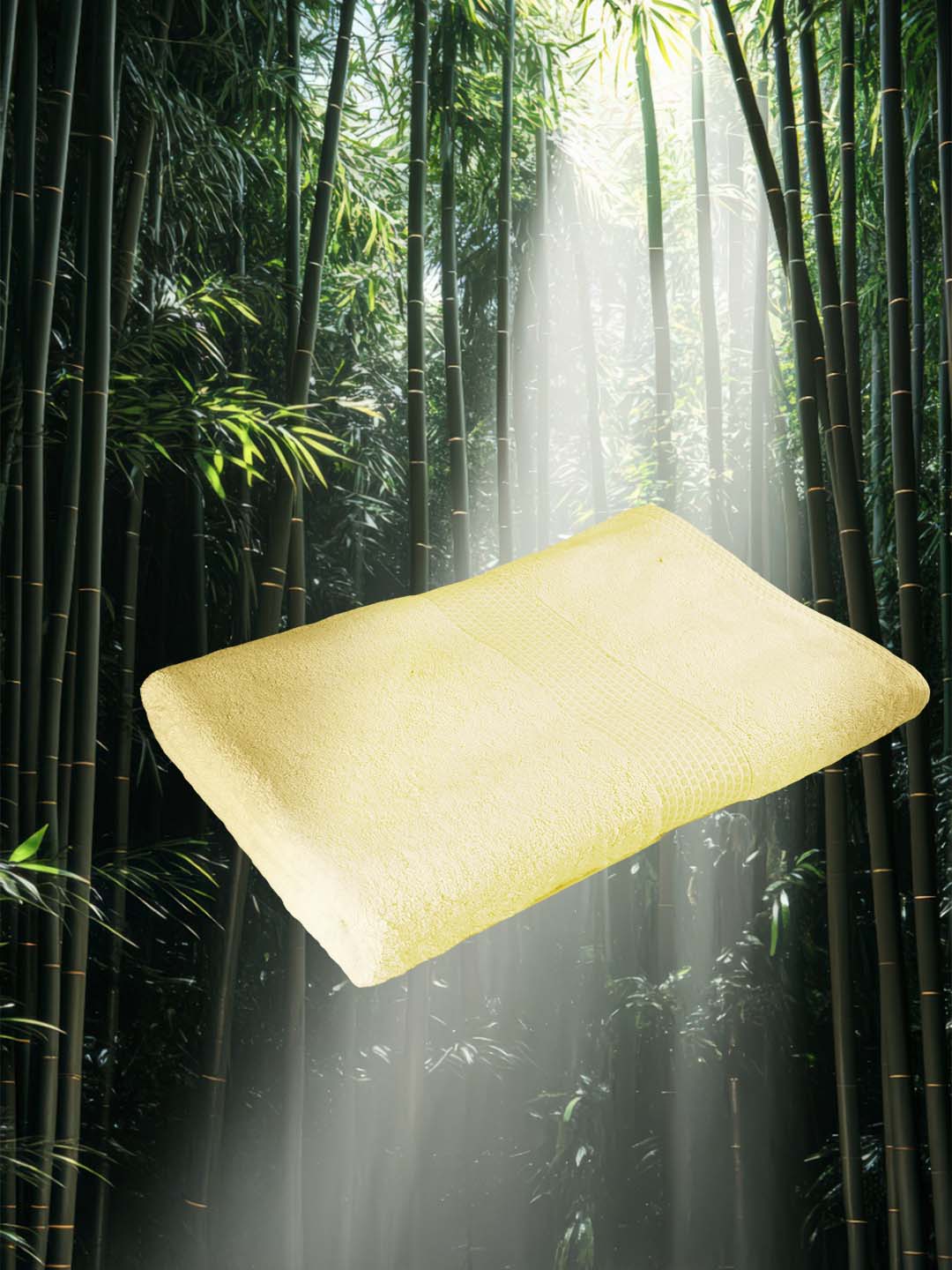 Shizen Export Quality 50:50 Bamboo Cotton Bath Towel 600 GSM (Soft & Absorbent)