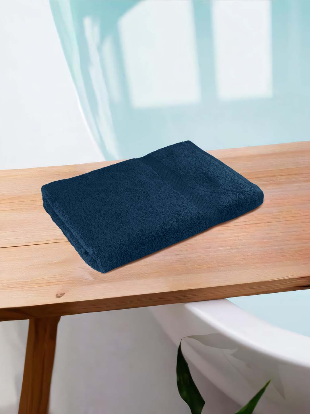 Bath Towel Set of 1 Navy Blue