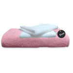 Quattro Export Quality 100% Cotton Bath Towel 400 GSM, (Soft & Absorbent) | Buy 1 Bath Towel & Get 2 Face Towel Free- Blush