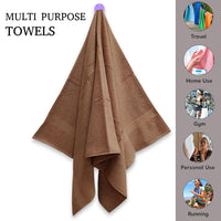 Regency India Quattro 100% Cotton Towels for Bath | Turkish Bath Towel - Ultra Soft & Absorbent | 400 GSM | 1 Piece Bath & 2 Hand Towels Towel for Men/Women | 75 x 150 cm (Brown) Brand: Generic