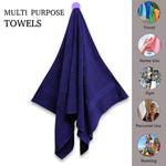 Regency India Quattro 100% Cotton Towels for Bath | Turkish Bath Towel - Ultra Soft & Absorbent | 400 GSM | 1 Piece Bath & 2 Hand Towels Towel for Men/Women | 75 x 150 cm (Midnight Blue)