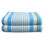 Regency India’s Breezon Export Quality 100% Cotton Light Weight Bath Towels Manufactured as per International Standard, 70x140 cm, 325-GSM, Absorbent, Very Sof (White-Grey Combo)