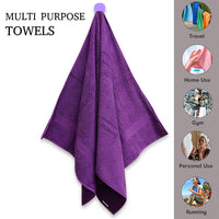 Regency India Quattro 100% Cotton Towels for Bath | Turkish Bath Towel - Ultra Soft & Absorbent | 400 GSM | 1 Piece Bath & 2 Hand Towels Towel for Men/Women | 75 x 150 cm (Wineberry)