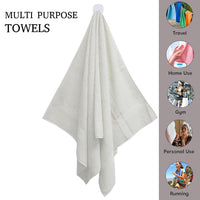 Regency India Quattro 100% Cotton Towels for Bath | Turkish Bath Towel - Ultra Soft & Absorbent | 400 GSM | 1 Piece Bath & 2 Hand Towels Towel for Men/Women | 75 x 150 cm (White) Brand: Generic