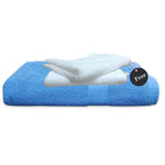 Regency India Quattro 100% Cotton Towels for Bath | Turkish Bath Towel - Ultra Soft & Absorbent | 400 GSM | 1 Piece Bath & 2 Hand Towels Towel for Men/Women | 75 x 150 cm (Sky Blue)
