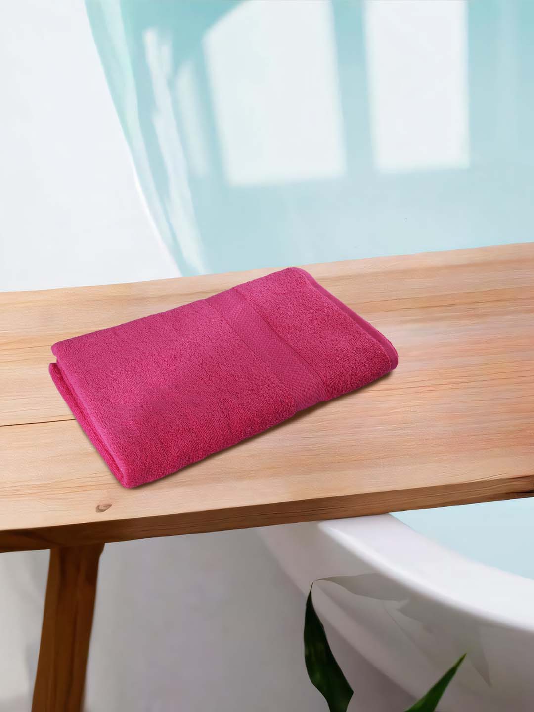 Bath towel set of 1 Fuscia Pink