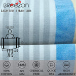 Regency India’s Breezon Export Quality 100% Cotton Light Weight Bath Towels Manufactured as per International Standard, 70x140 cm, 325-GSM, Absorbent, Very Sof (White-Grey Combo)