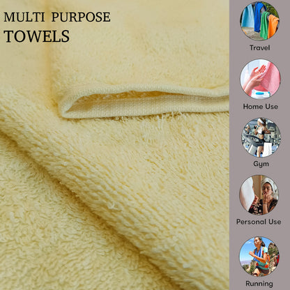 Prezzo Face Towel 450 GSM, Size 30 * 30 cm, Soft & Fluffy towel, (Pack of 6) | - Regency India